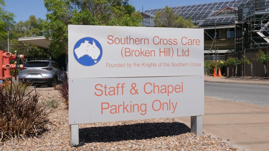 Southern Cross Care Broken Hill back sign