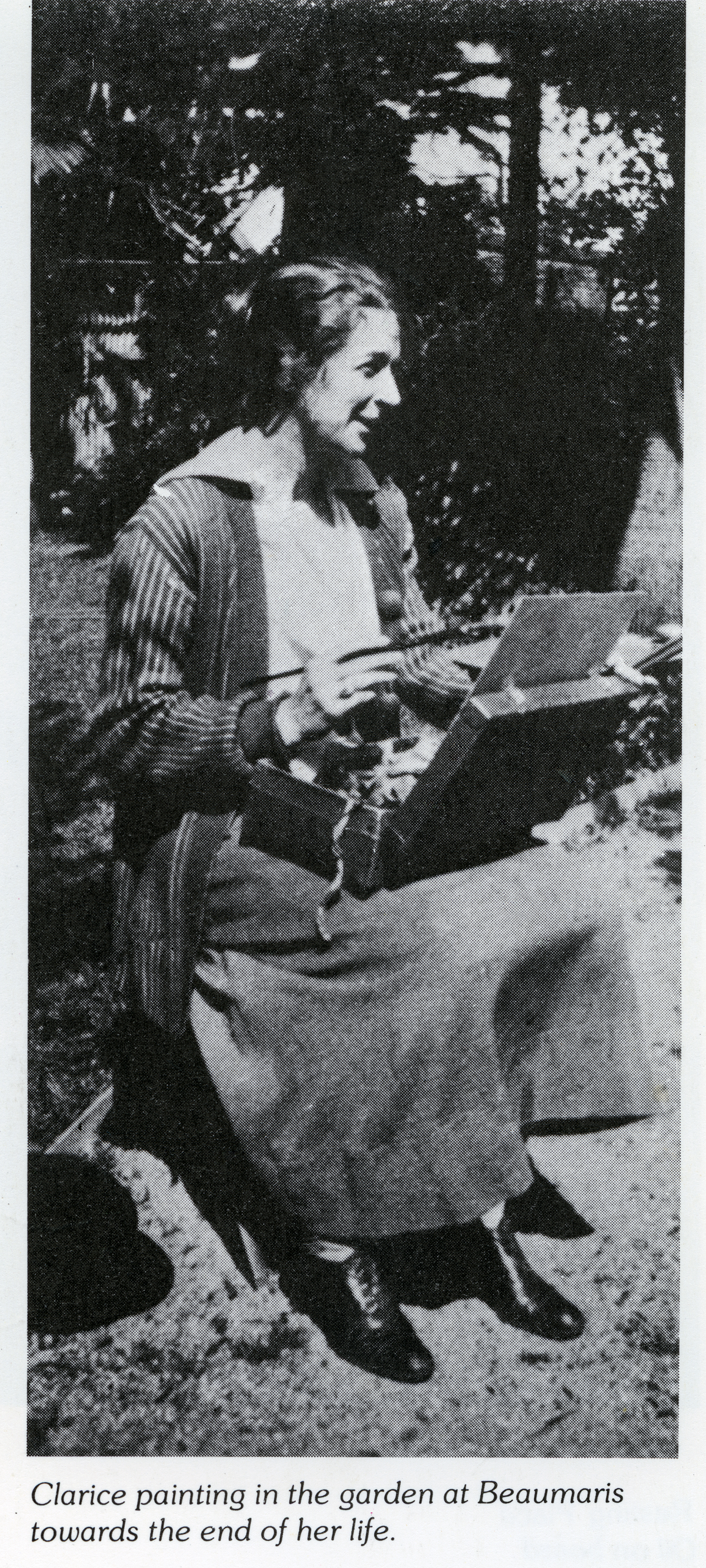 Black and white photo of artist Clarice Beckett