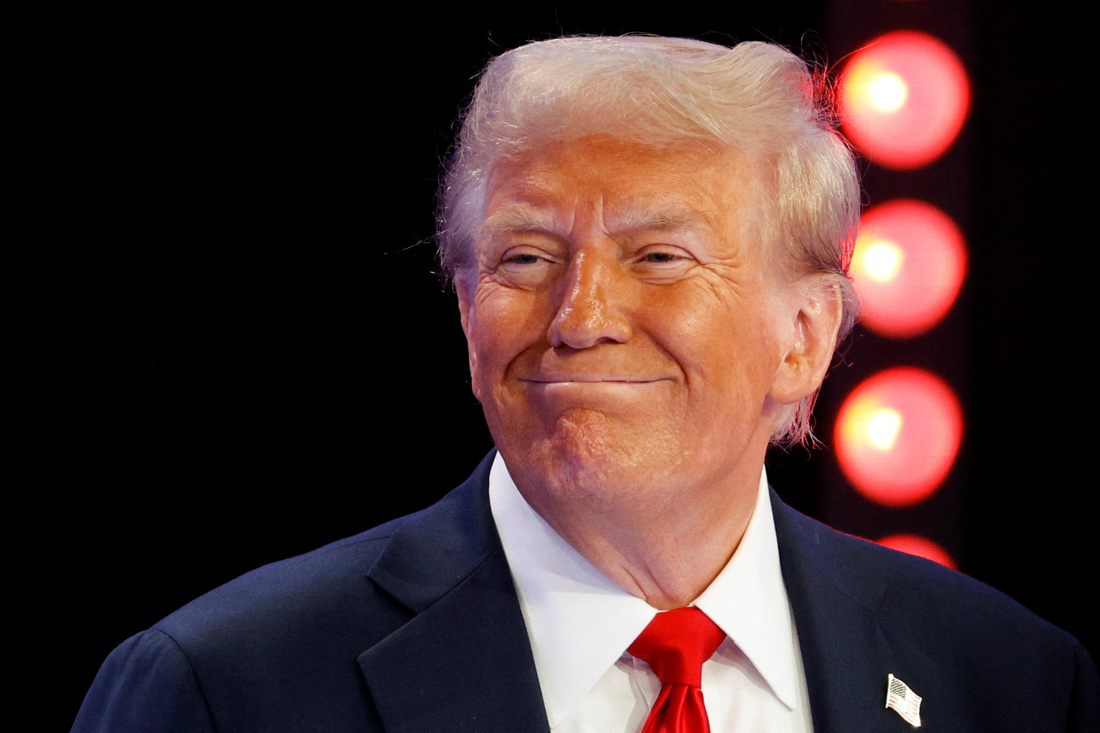 Donald Trump smiles 