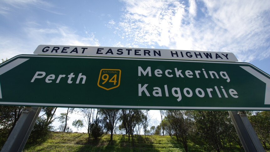 Great Eastern Highway sign near Northam