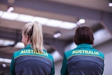 Diamonds players and coaches watch a game at the AIS in Canberra.