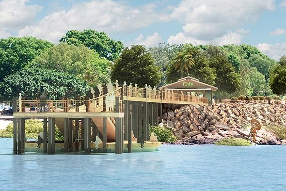 Artist's impression of the proposed Town Beach jetty
