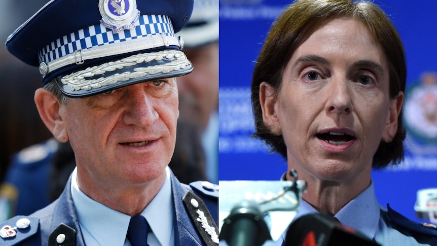 NSW Police Commissioner Andrew Scipione and Deputy Commissioner Catherine Burn.