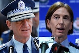 NSW Police Commissioner Andrew Scipione and Deputy Commissioner Catherine Burn.