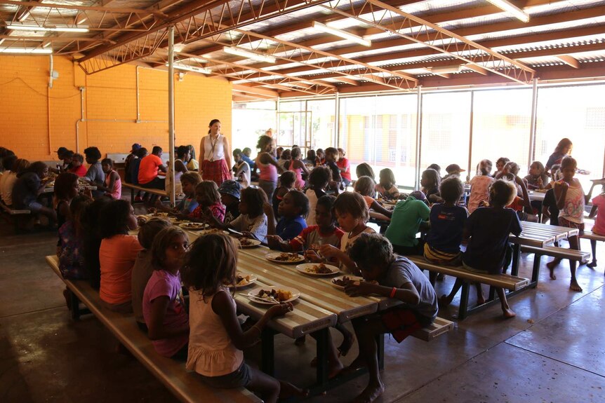 Lajamanu cafeteria at lunchtime