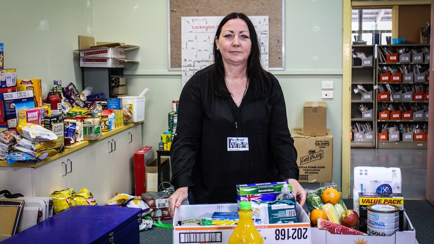 Rhonda Hann donated goods for hampers