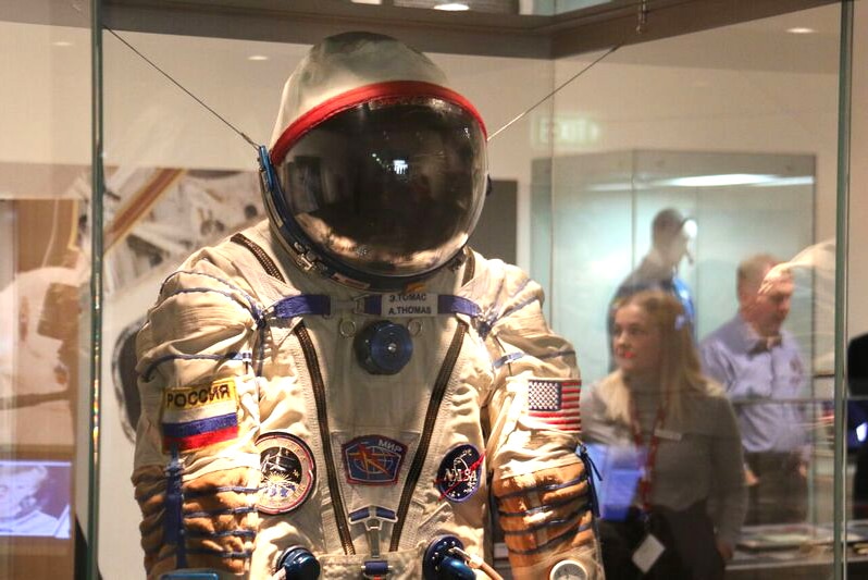 A space suit on display at the SA Museum.