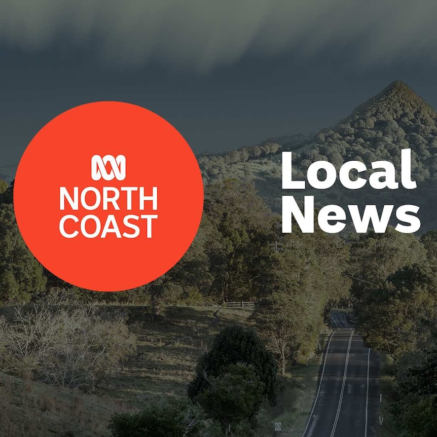 A mountain range and country road in the background, ABC North Coast Local News superimposed over the top.