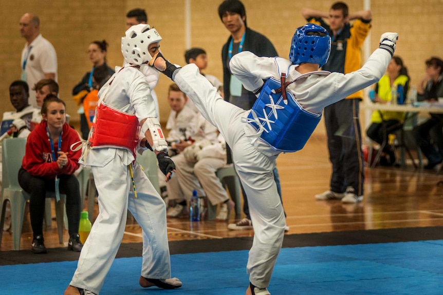 Taekwondo competitors