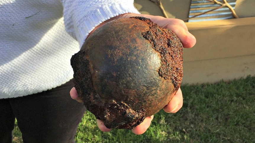 Croydon woman Fairlie Pirouc with cannonball