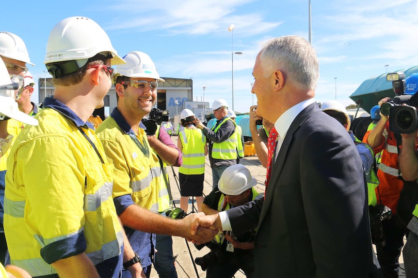 Malcolm Turnbull meets with ASC workers