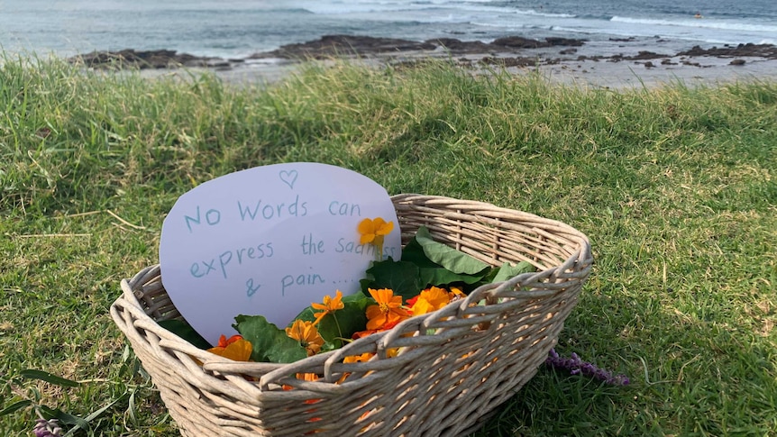 A tribute laid for the boy who died in the Bulli boat accident.