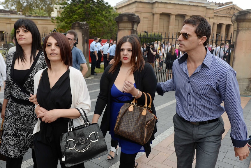The family of convicted murderer Simon Gittany leave Sydney's Supreme Court