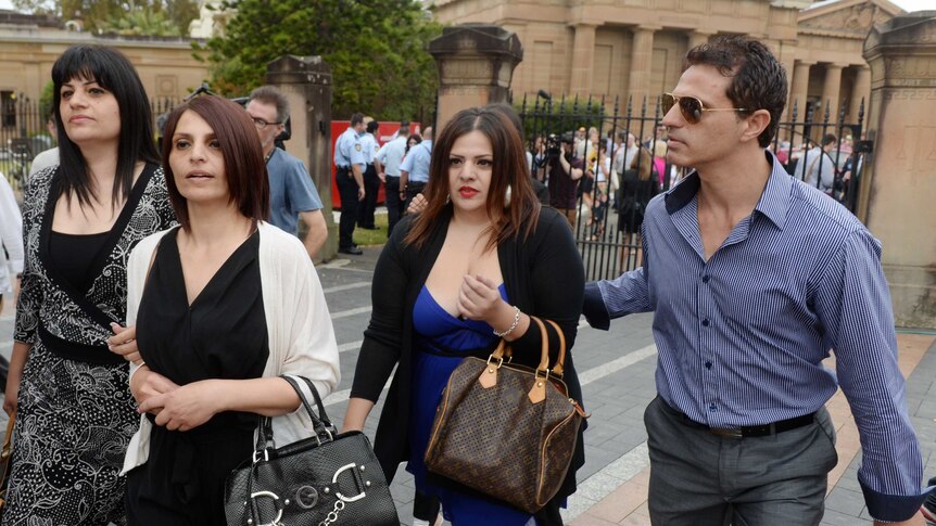 The family of convicted murderer Simon Gittany leave Sydney's Supreme Court
