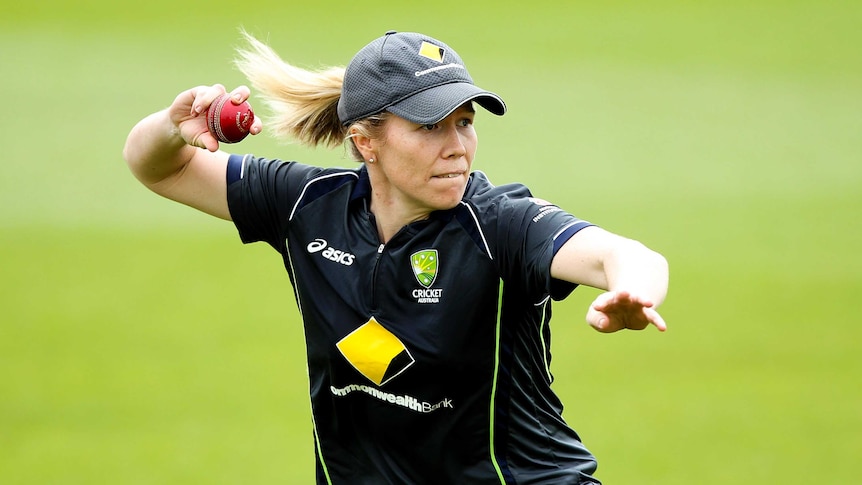 Australia's Alex Blackwell in action ahead of the women's Ashes series Test match at Wormsley.