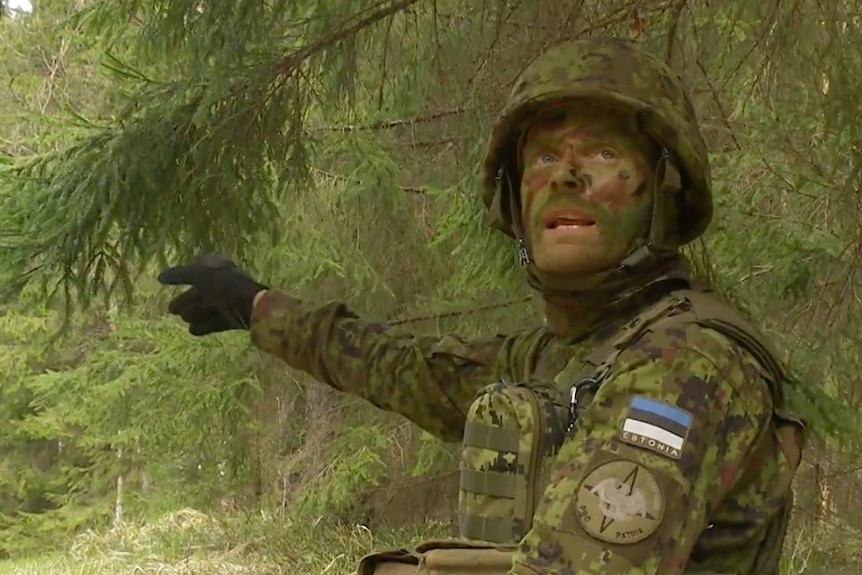 Kaupo Karuse trains in Estonia's reserve army.