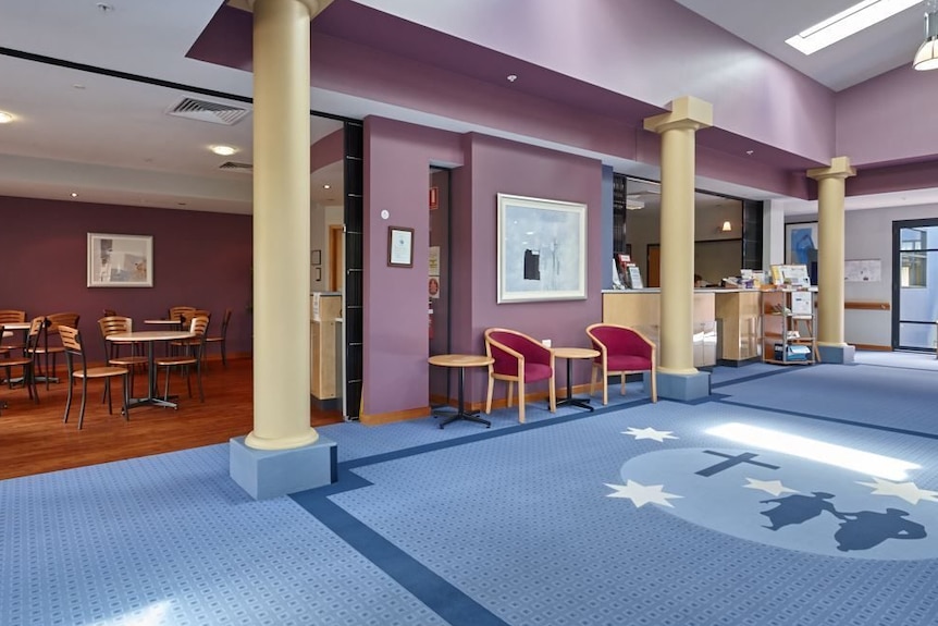 Interior view of Glenara Lakes foyer and cafe.