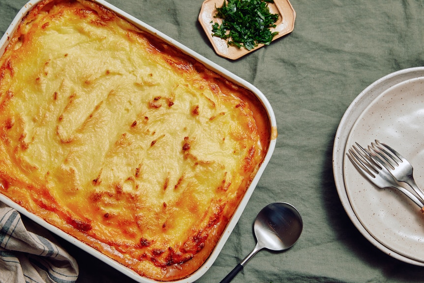 Full tray of Shepherd's pie