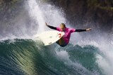 Stephanie Gilmore rides a wave