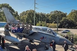 The Tornado GR4 in place at the Aviation Heritage Museum