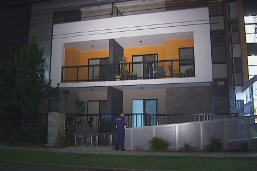 A man is in a critical condition after falling from a third-floor balcony.