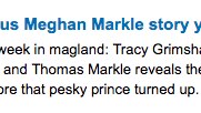 Headline reads "The most ridiculous Meghan Markle story yet"