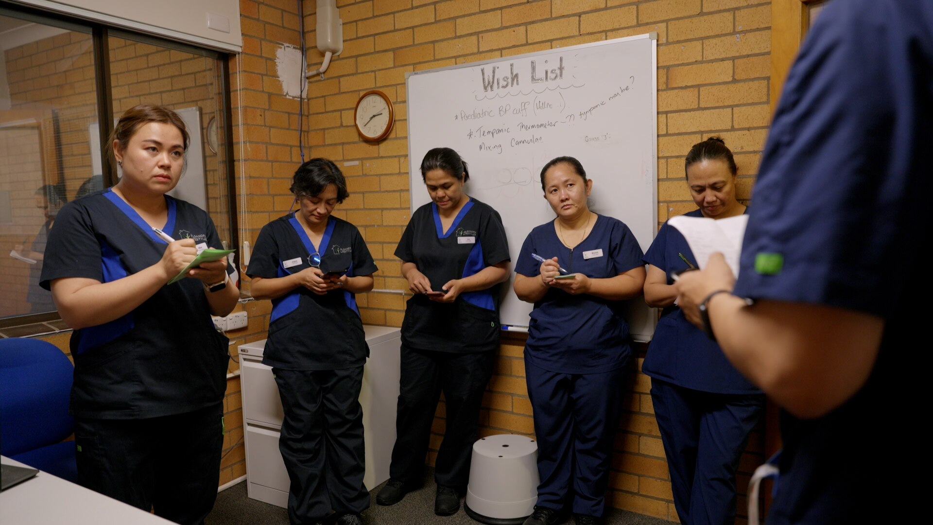 A group of healthcare workers in meeting