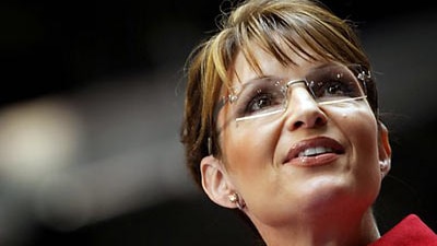 Republican vice-presidential nominee Sarah Palin attends a campaign rally in Columbus, Ohio, on September 29, 2008