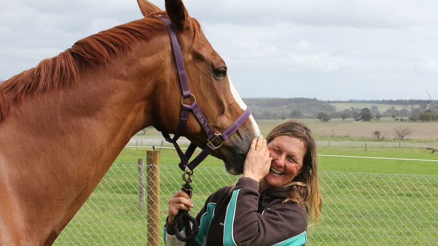 Sonja Johnson with her her first choice horse Parkiarrup Illicit Liaison.