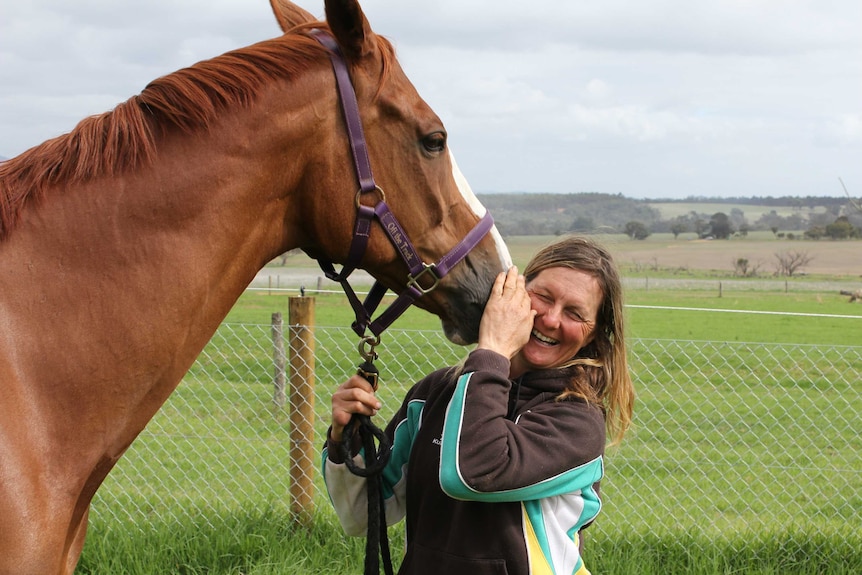 Sonja Johnson with her her first choice horse Parkiarrup Illicit Liaison