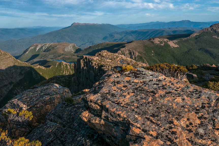 Rugged Tasmanian mountain landscape