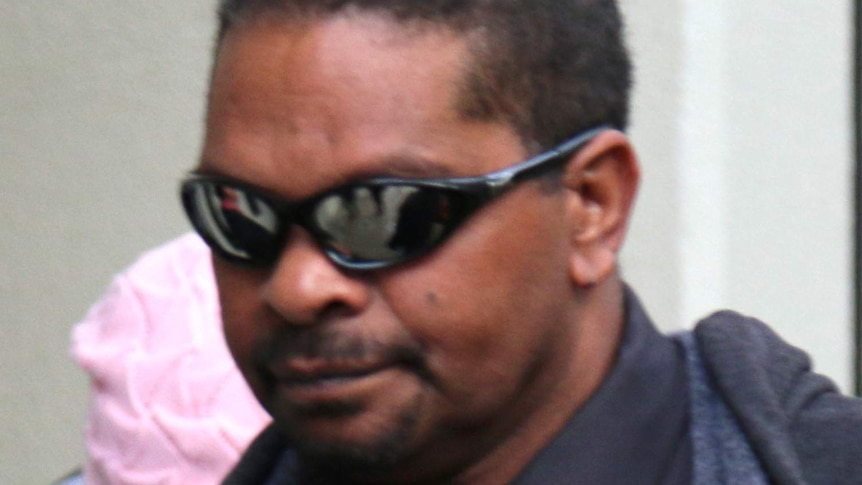 A tight head shot of repeat sex offender Patrick Alfred Dennis Comeagain outside Perth District Court.