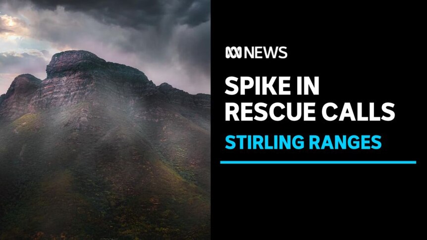 Spike in Rescue Calls, Stirling Ranges: A rocky mountain rises in the mist.