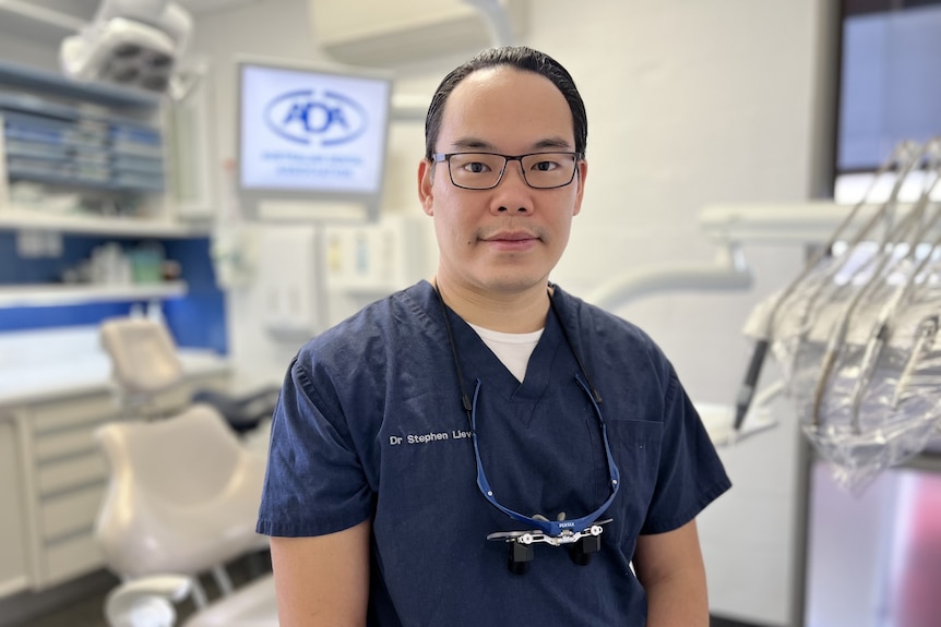 A dentist in his office.