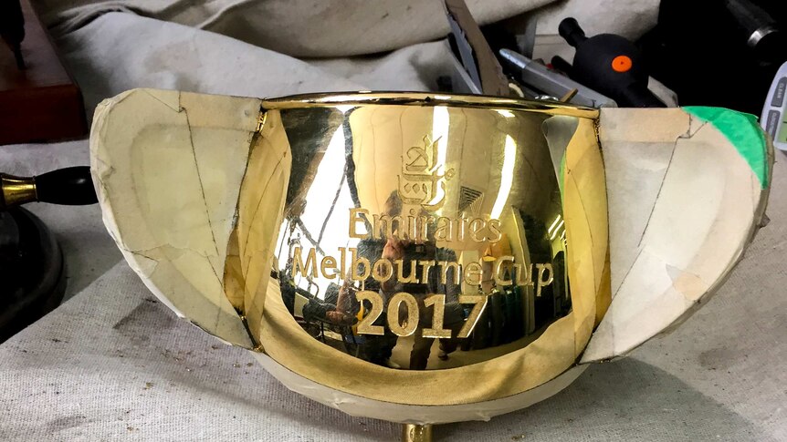 2017 Melbourne cup after being engraved