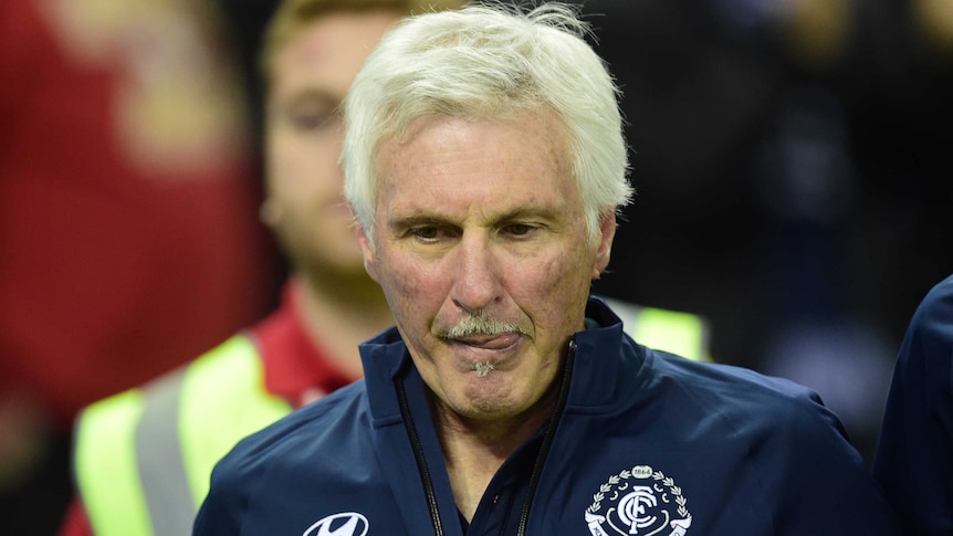 Mick Malthouse feels the pressure at Carlton
