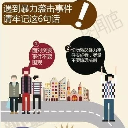 Tips for facing terror attacks on Chinese social media, posted by Australian Red Scarf.