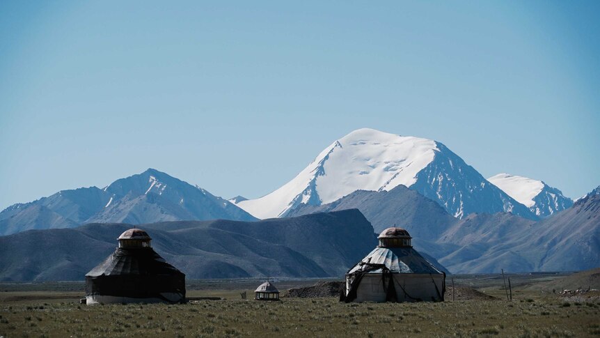 Traditional homes of Mongolian herders who migrate towards the mountain in summer.