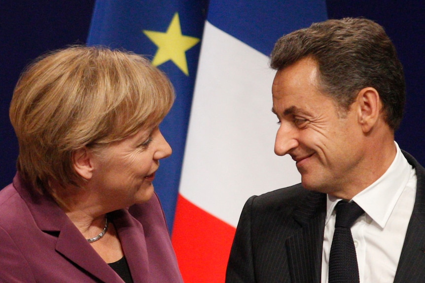 Angela Merkel and Nicolas Sarkozy