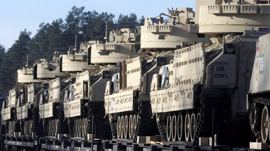 Picture of military armoured vehicles 