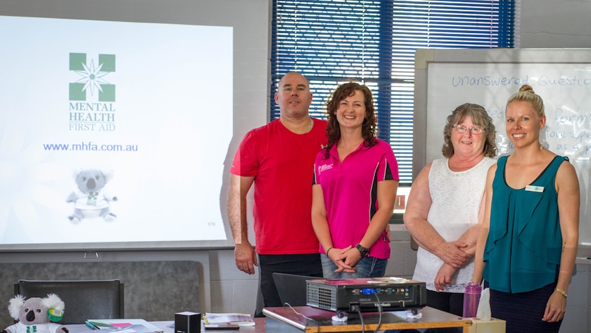 Attendees at a mental health first aid course in Kalgoorlie.