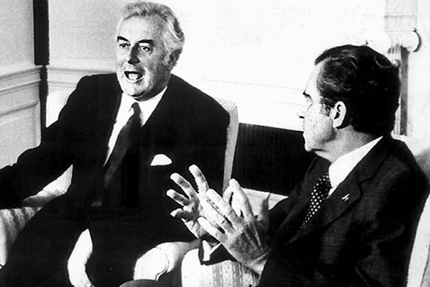 Gough Whitlam and Richard Nixon