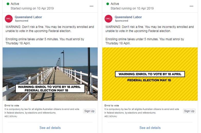 Queensland Labor enrol to vote ads