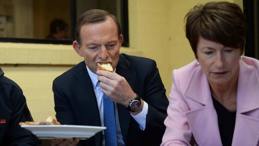 Opposition Leader Tony Abbott and his wife Margie
