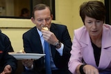 Opposition Leader Tony Abbott and his wife Margie