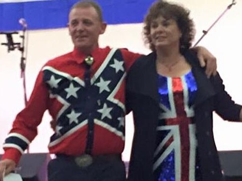 Mark Coffey's Confederate flag shirt