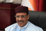 Niger's President Mohamed Bazoum attends a meeting with United Nations.