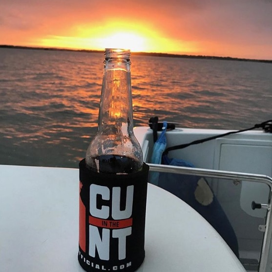 A beer bottle in a CU in the NT stubby holder