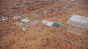 Proposed Central Australian salt mine from the air