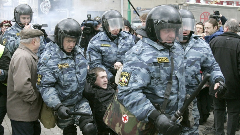 9,000 police and troops were deployed to control the protests.